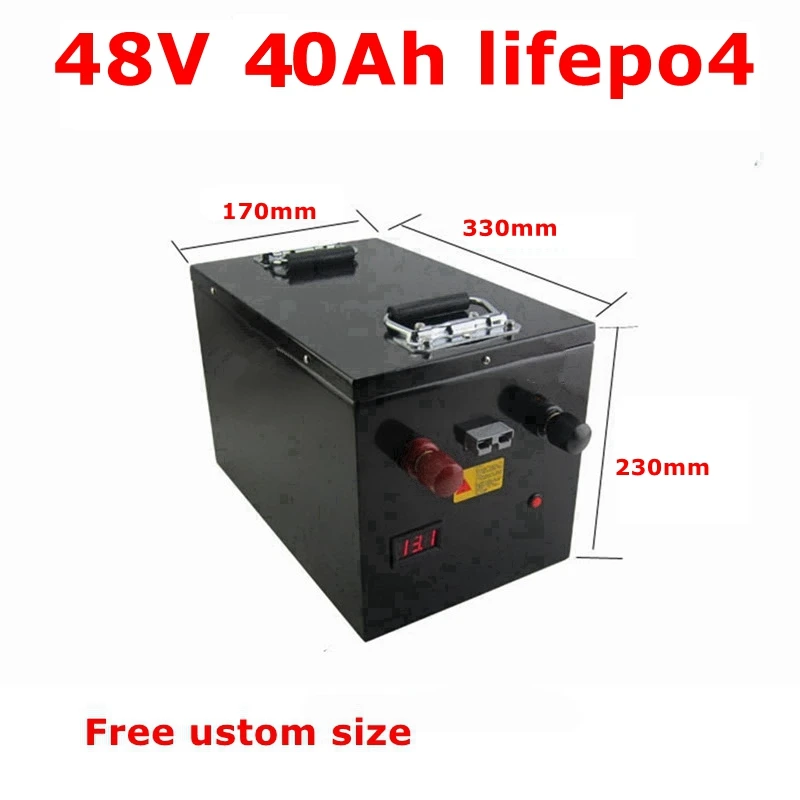 

MLG водонепроницаемый 48 в 40 Ач LiFePO4 аккумулятор с 50A BMS перезаряжаемая батарея для 2500 Вт электрического велосипеда e скутера велосипеда + 5A заря...