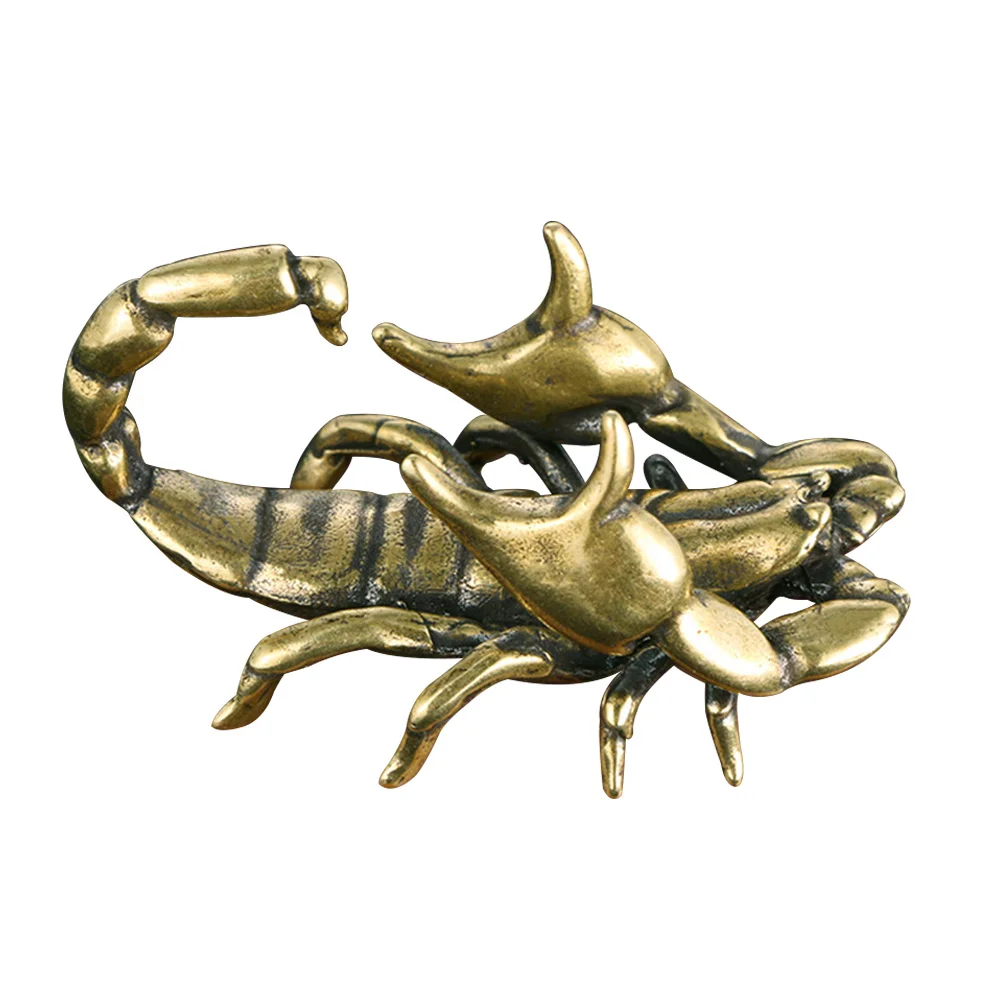 

Scorpion Animal Rest Decoration Rack Brush Sculpture Figure Shui Feng Brass Statue Model Retro Wildlife Holder Stand Pen Writing