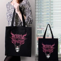 harajuku kawaii y2k anime tote bag foldable shopping bag womens shopping designer handbags shopper cute printed shoping bag