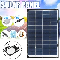 15w solar panel with bracket 12v dc5v usb output portable 210135mm solar plate cells diy charge system for outdoor travel camp