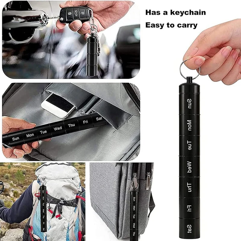 Коробка для таблеток брелок держатель водонепроницаемый 7-дневный еженедельный