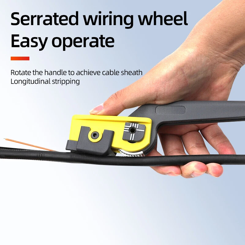 Burboro KMS-K Cable Jacket Slitter Optical Fiber Tool Longitudinal Stripper Fiber Optical Cable Sheath Opener Cutter