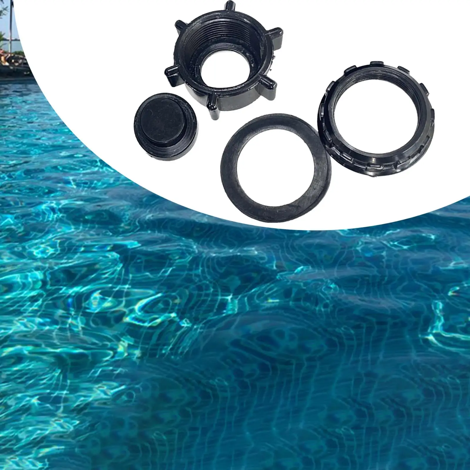 

Sand Filter Drain Plug Assembly 1.5inch Water Drain Set Replacement Drain Valve for Sand Tank Pool SPA Hot Tub Equipment