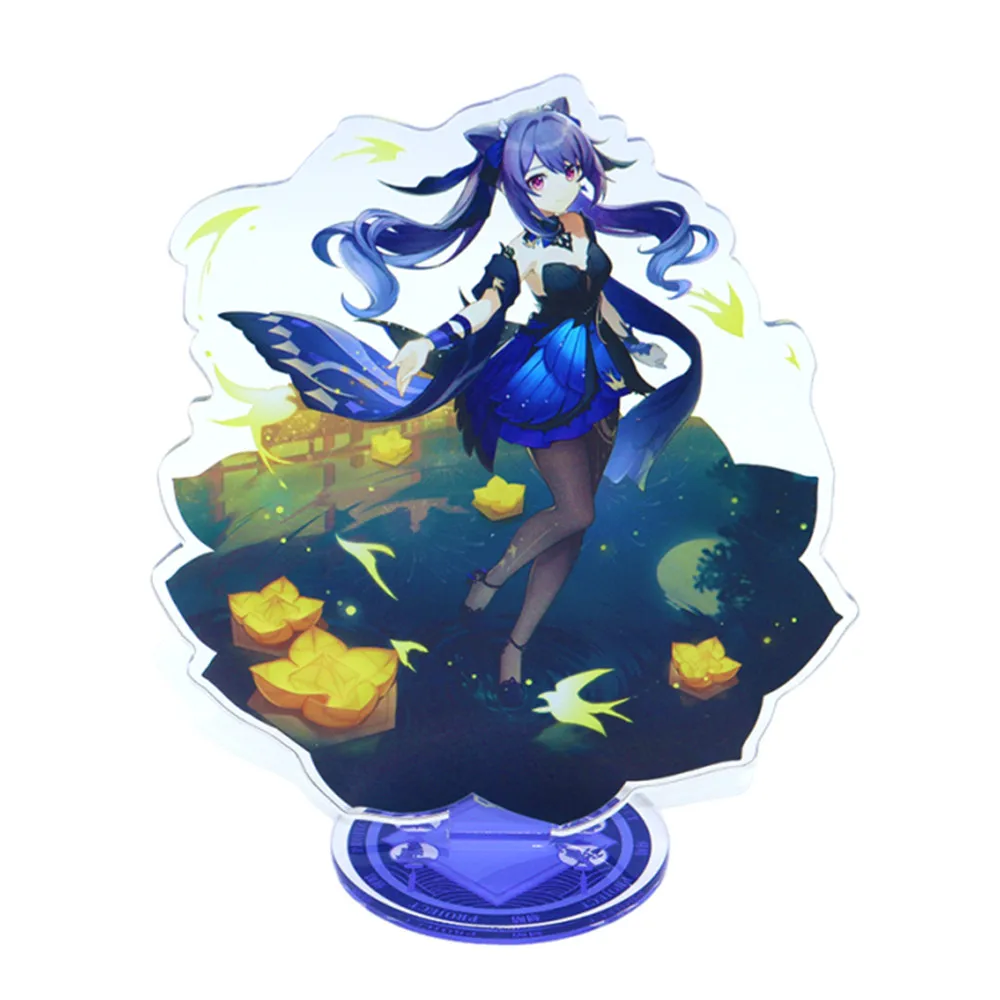

16cm Anime Genshin Impact Figure Collection YaeMiko Ganyu Keqing Acrylic Stand Model Plate Desk Decor Standing Sign Fans Gift