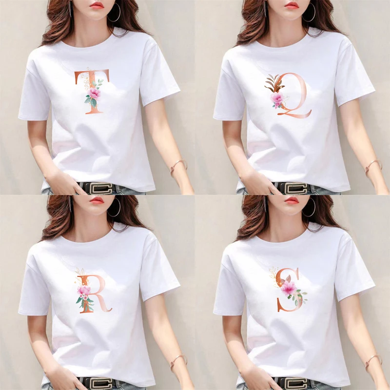 

Women's T-shirt Oversized T-shirt Top Orange Letters T-shirts Short Sleeve Woman Clothes Women-clothing Summer Tshirt Tops White