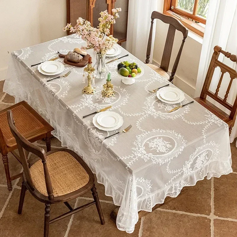 Кружевная скатерть из полиэстера 150x100 см | AliExpress