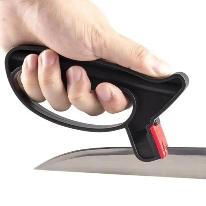 

2 In 1 Professional Handheld Knife Sharpener With Non-slip Base Manual Knife Sharpening Tool Kitchen Blade Knife Gadget