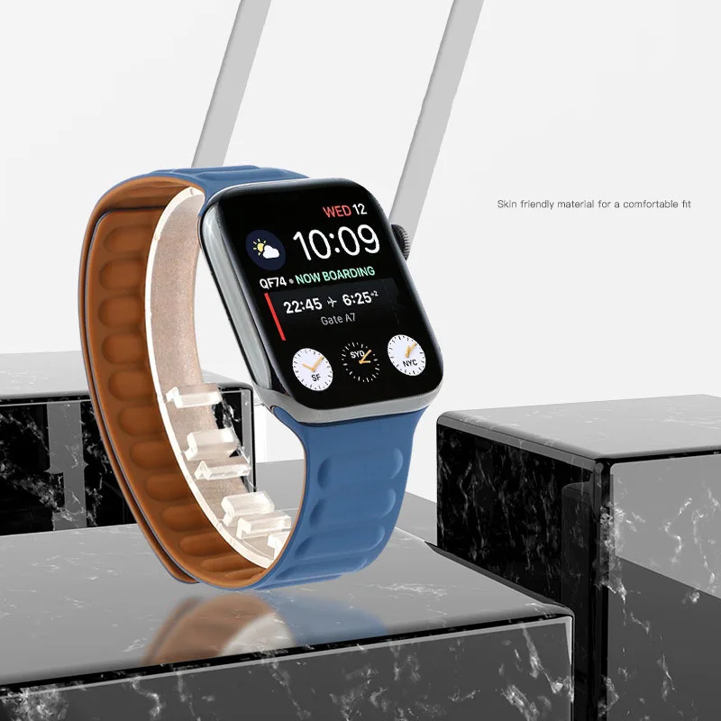 

Correa Applewatch Series SE 1 3 5 7 8 Silica Gel Bracelet Straps For Apple Watch Ultra 38mm 40mm 41mm 42mm 44mm 45mm Woman WB018