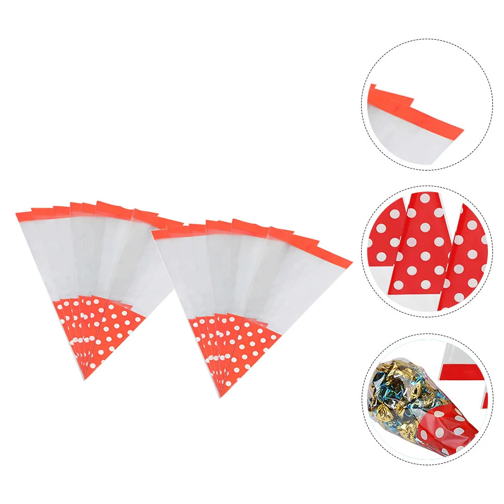

Bagscandy Gift Clear Treat Cookie Bakery Packaging Cello Christmas Cellophane Triangle Popcorn Favor Props Pouch