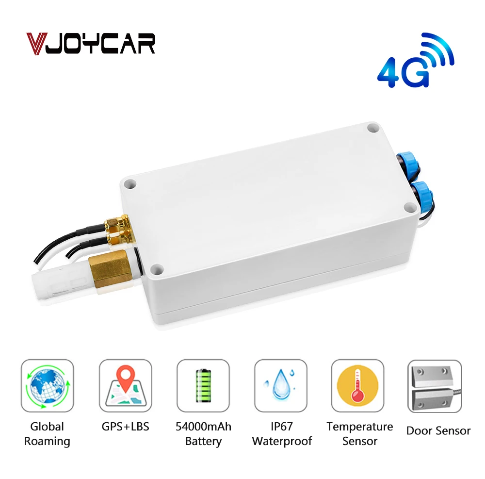 

Vjoycar 2022 4G удаленный логистический контейнер для доставки GPS грузовик трекер 54000mAh большой аккумулятор 10 лет в режиме ожидания датчик состоян...
