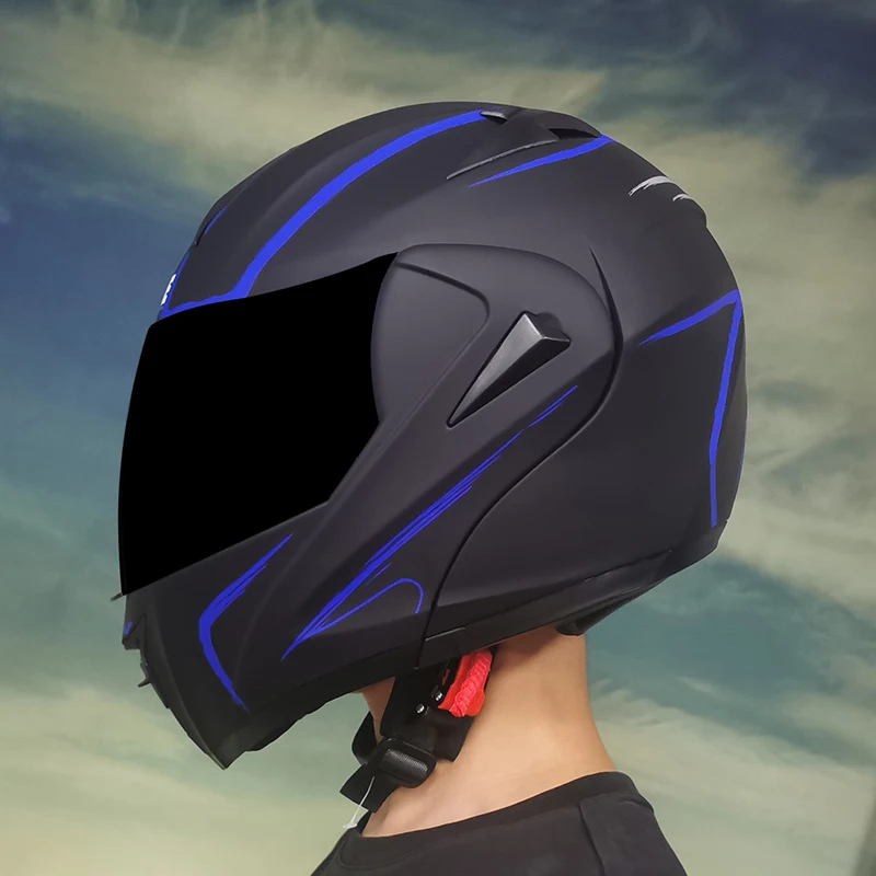 

Double lens flip up motorcycle helmet motocross full face helmet racing helmet M L XL XXL CH