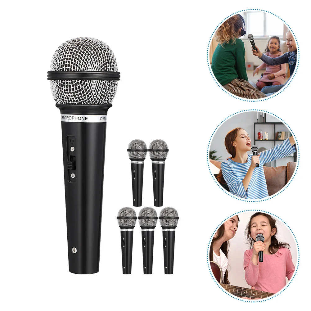 

6 шт. пластиковый микрофон, реквизит для ролевых игр, модель микрофона, имитация микрофона