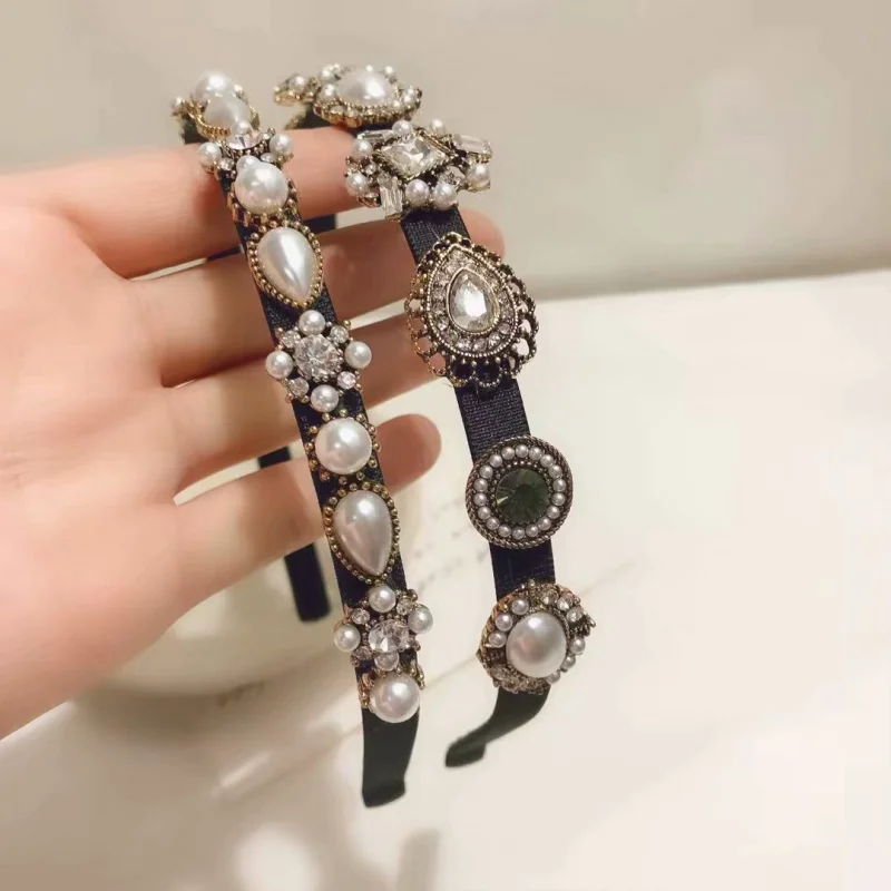 

French Elegant Fairy Imitation Pearl Headband Female Korean Sweet Instafamous Super Fairy Simple Headband Retro Mori Style Headb