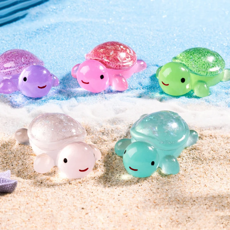 1 шт. аксессуары сделай сам мини-светящиеся в темноте черепахи украшения морская