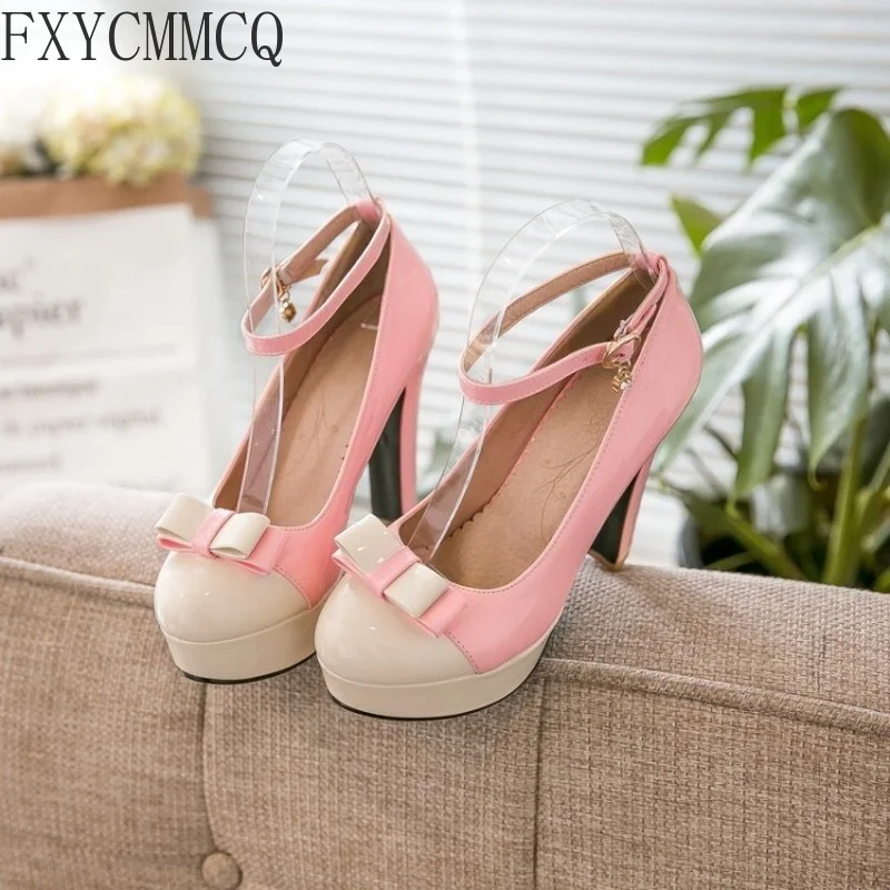 FXYCMMCQ 2022 Popular Women's High Heels Fashion Comfortable Sweet Bow Women's Shoes X2158
