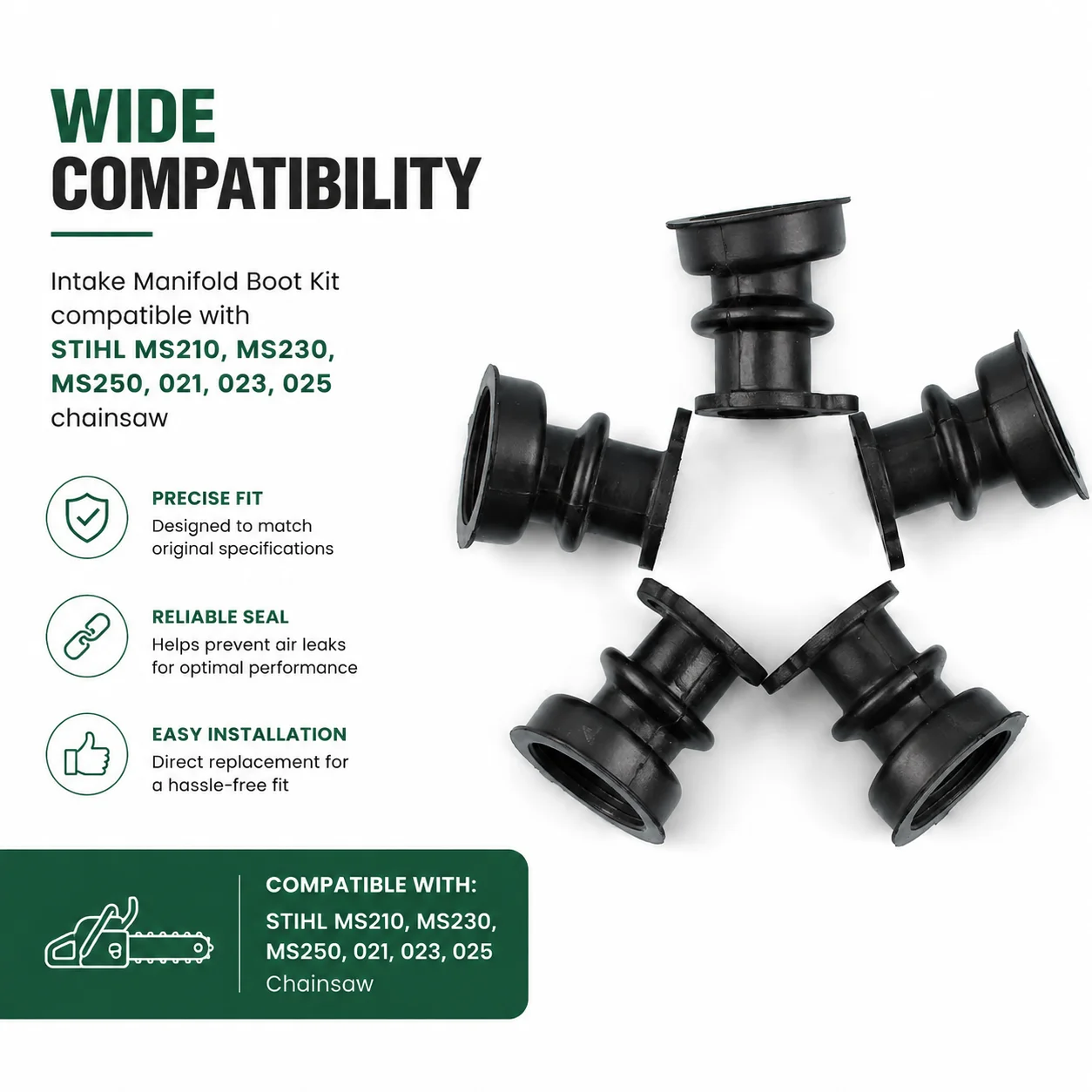 Фото Комплект из 5 впускных коллекторов для бензопил STIHL MS210 MS230 MS250 021 023 025 MS 210 230 250, замена детали 1123 141 2200, новый №3
