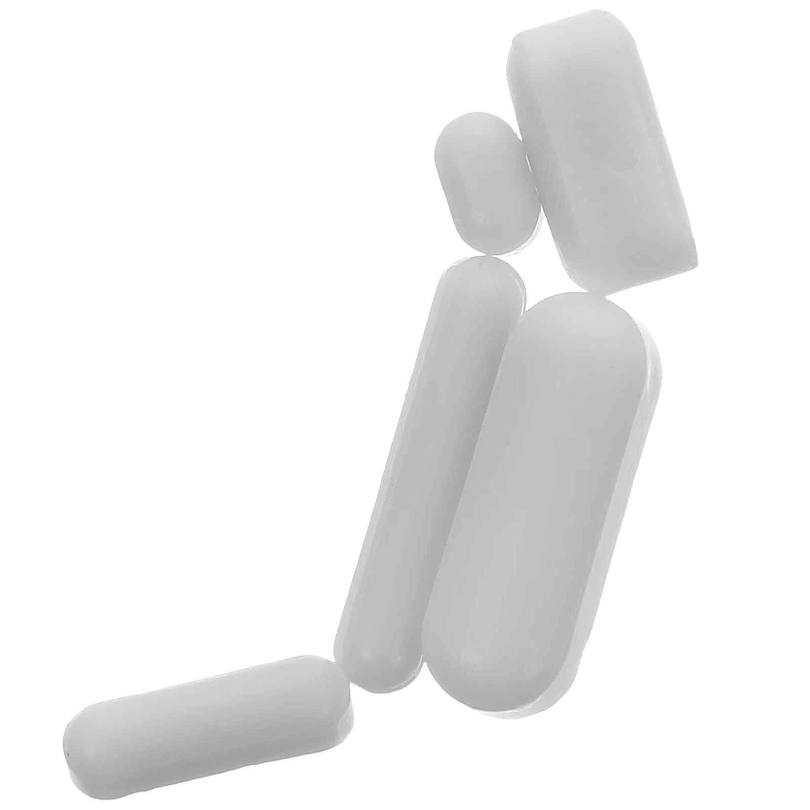 

5 Pcs Hybrid Rod Stir Bars White Stirring Laboratory Stirrer PTFE Magnetic
