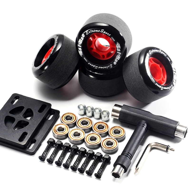 

Arrival 78A 70X42mm Skateboard Wheels With ABEC-11 Bearing With Tools With 6Mm Skateboard Rubber Gasket Screw Wheel