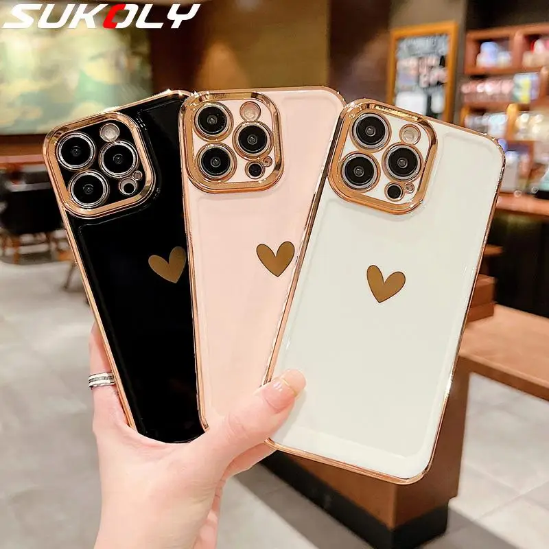 Противоударный силиконовый чехол с сердечком для защиты кромки объектива для iPhone 14 Pro Max 13 Pro Max 14 Pro 13 Pro 14 Pro 13 Pro 14 13