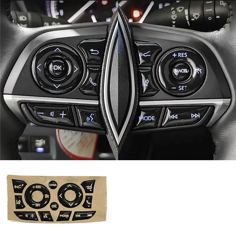 

Аксессуары для автомобильного интерьера, кнопка рулевого колеса, Женская Блестящая защитная накладка для Toyota HARRIER 2021 2022