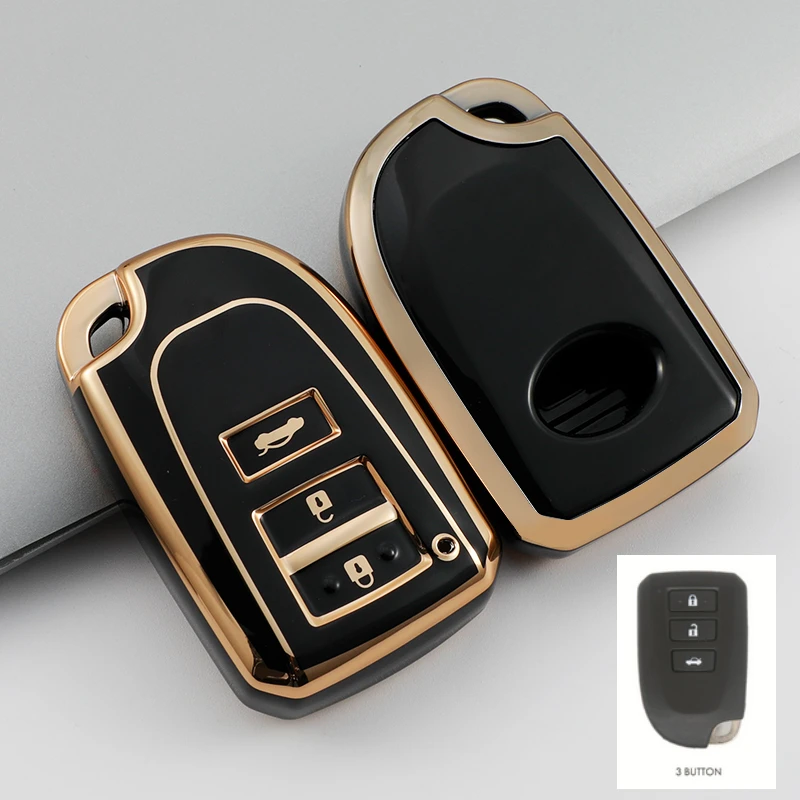 

Мягкий чехол для автомобильного ключа из ТПУ, чехол для смарт-ключа, чехол для ключа для Toyota Vios Aygo HiAce Yaris приятное пожелание, автомобильный б...