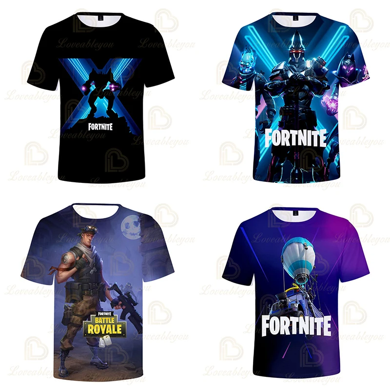 

Fortnite T Shirts Men Women Children Summer Short Sleeve Boys Girls Battle Game 3D Print T-shirt Tshirt Harajuku Clothing