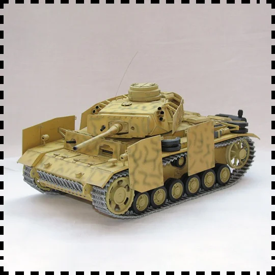Масштаб 1:25 Второй мировой войны Pzkpfw Iii Ausf. M Средний бак набор бумажных моделей для