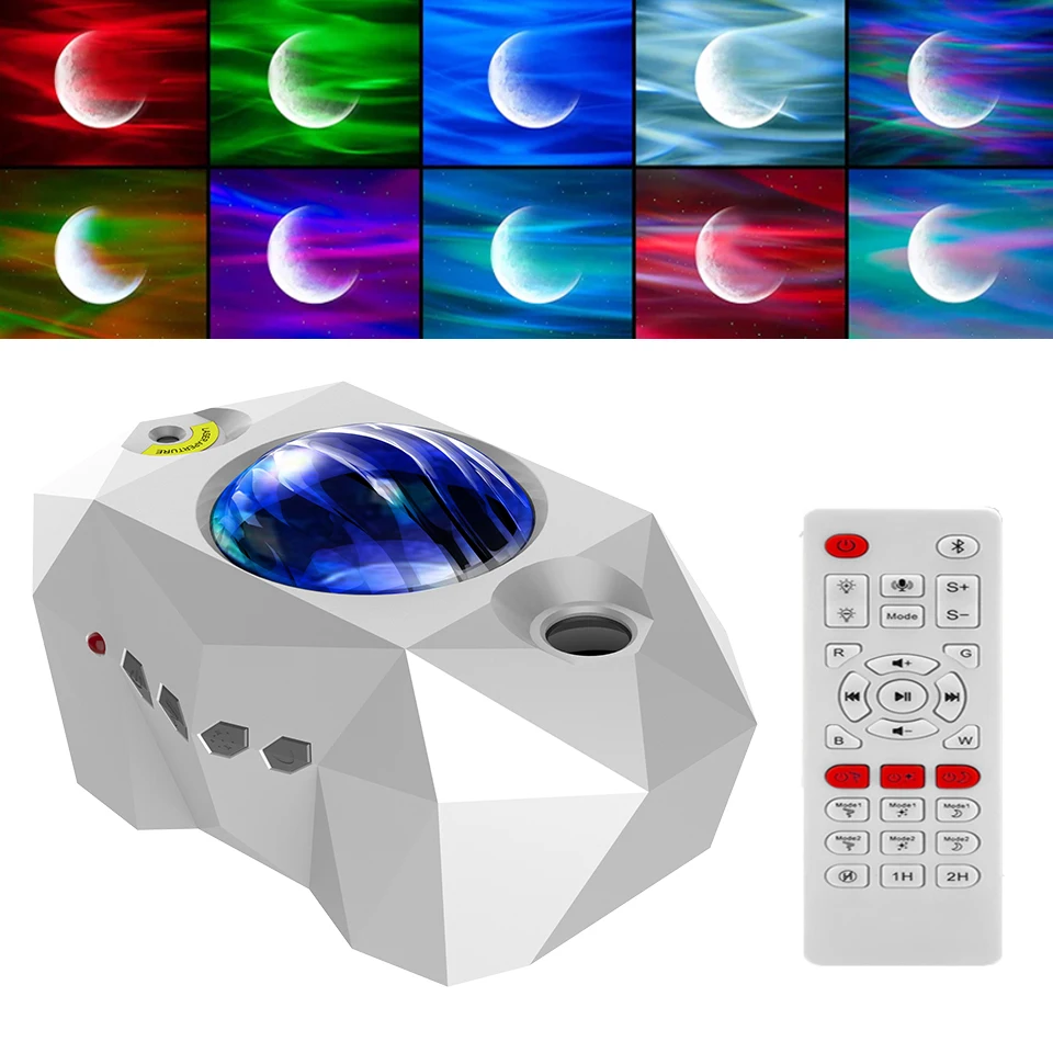 

Лазерный светильник Aurora Star с галактикой, звездное небо, океанская волна, Ночной светильник, красочная туманность, Лунная лампа, украшение ко...