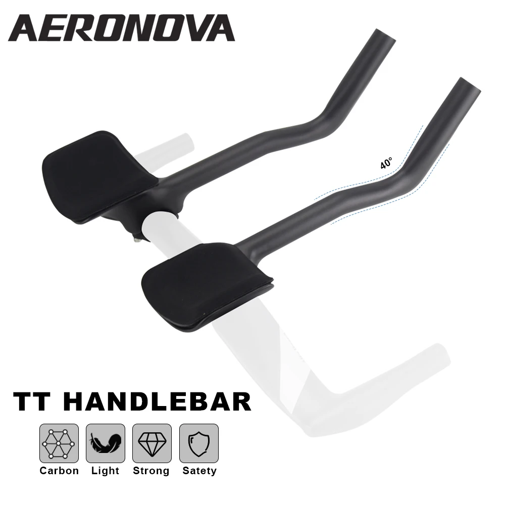 

AERONOVA Bicycle Handlebar 31.8 Rest TT Handlebar Bar Carbon Road Bike Handlebars Angle 40°/50° Triathlon Extender Handles bars