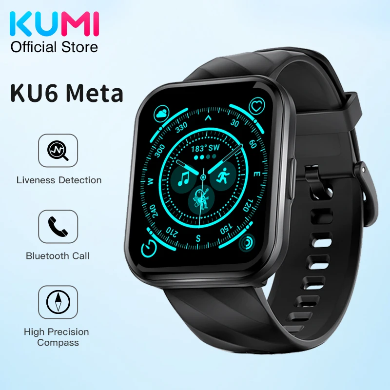 

Смарт-часы KUMI KU6 Meta, 1,96 дюйма, водостойкие IP68
