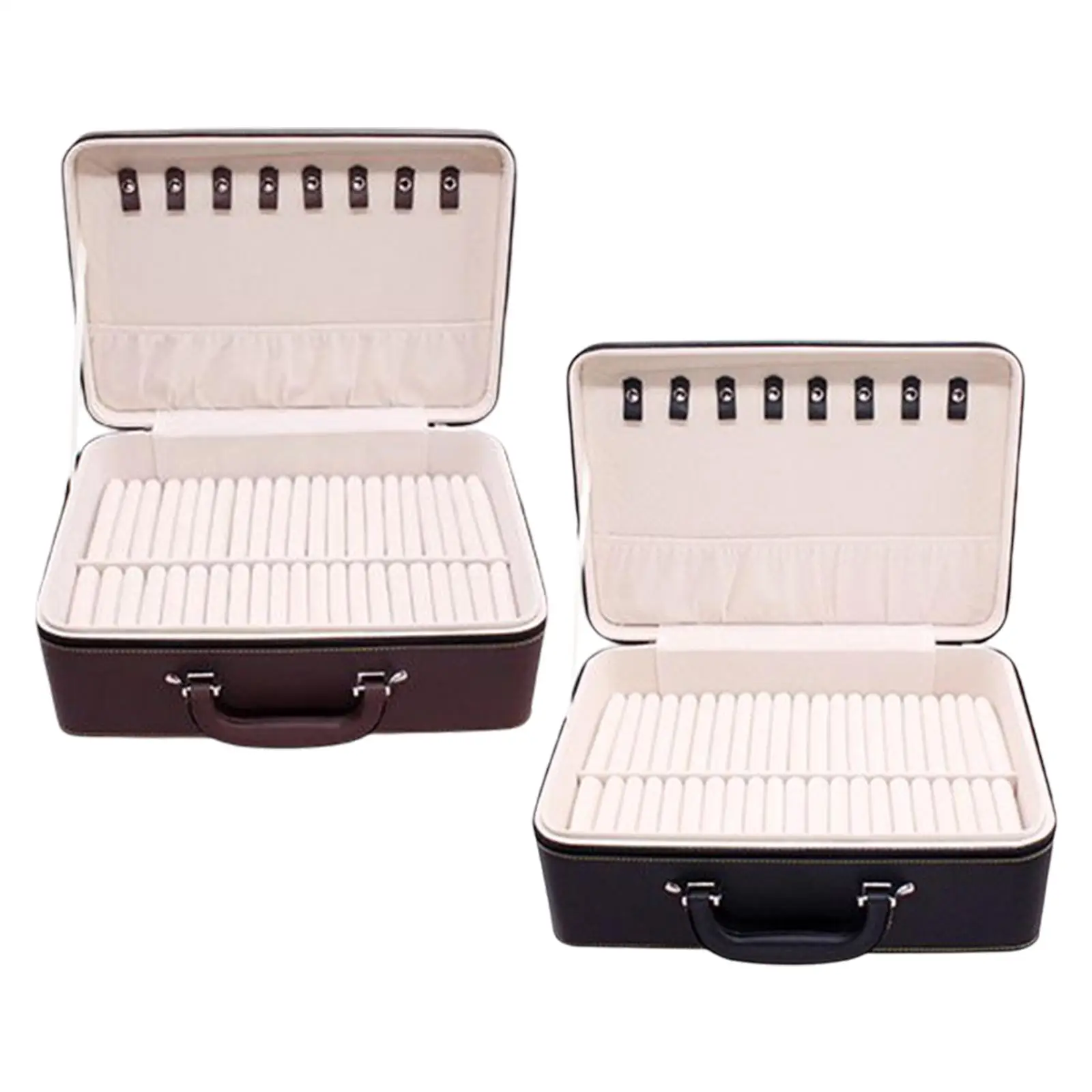 

Jewelry Bangle Box PU Leather Portable with 40 Slot Inserts Display Case Bracelet Box for Wedding Art Craft Fairs Women Girls