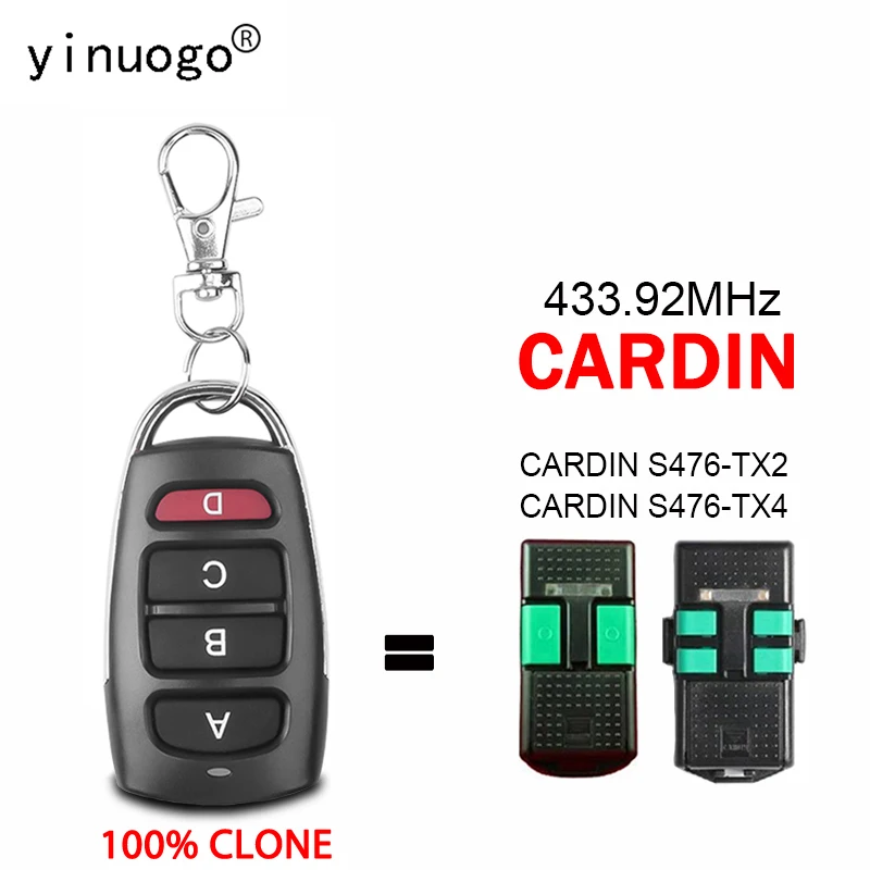 CARDIN S476-TX2 S476-TX4 Клон дистанционного управления для гаражных ворот 433 МГц с