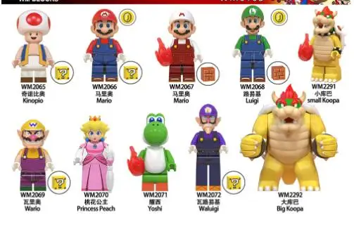 

10pcs/set Super Mario Building Action Figures Toy Model Toys