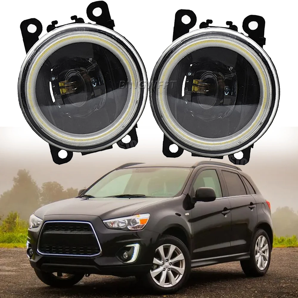 DRL Fog Light For Mitsubishi Outlander Sport RVR ASX 2011 2012 2013 2014 2015 2016 2017 2018 LED Headlight Angel Eyes 1