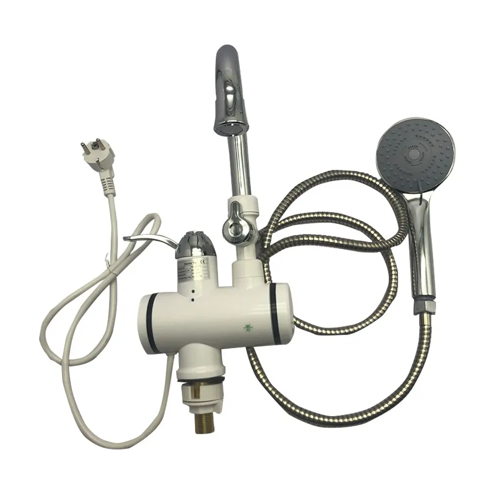 

Temperature Display Instant Hot Water Tap Digital Electric Faucet Tankless Kitchen Instant Hot Faucet Water Heater with Shower