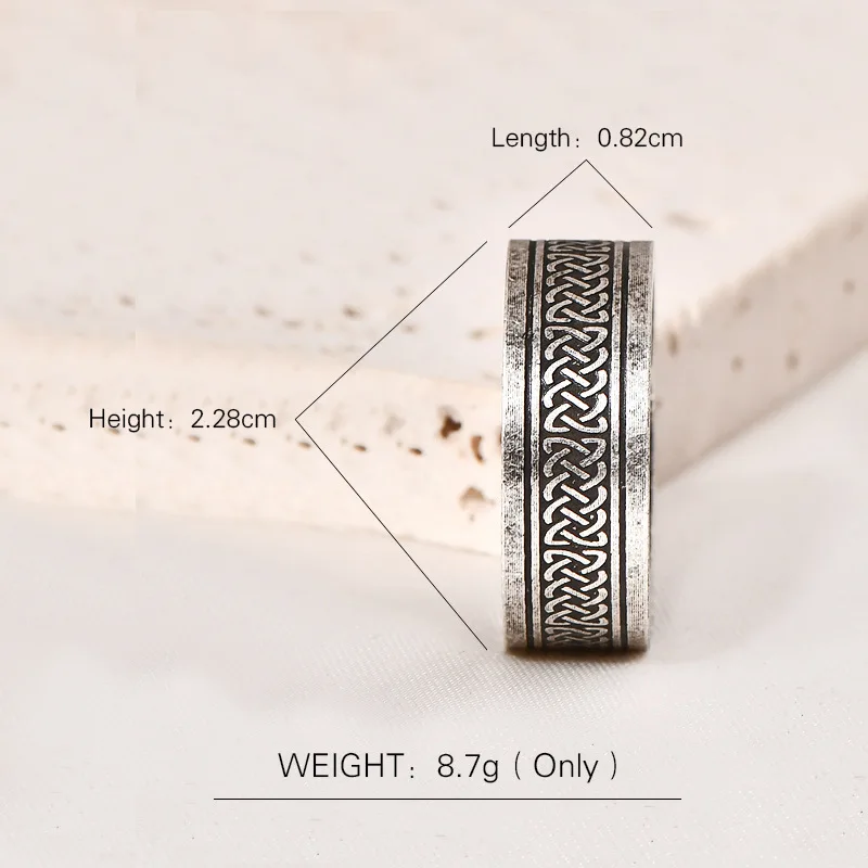 Amazon's Новое мужское кольцо из нержавеющей стали с кельтским узлом викингов