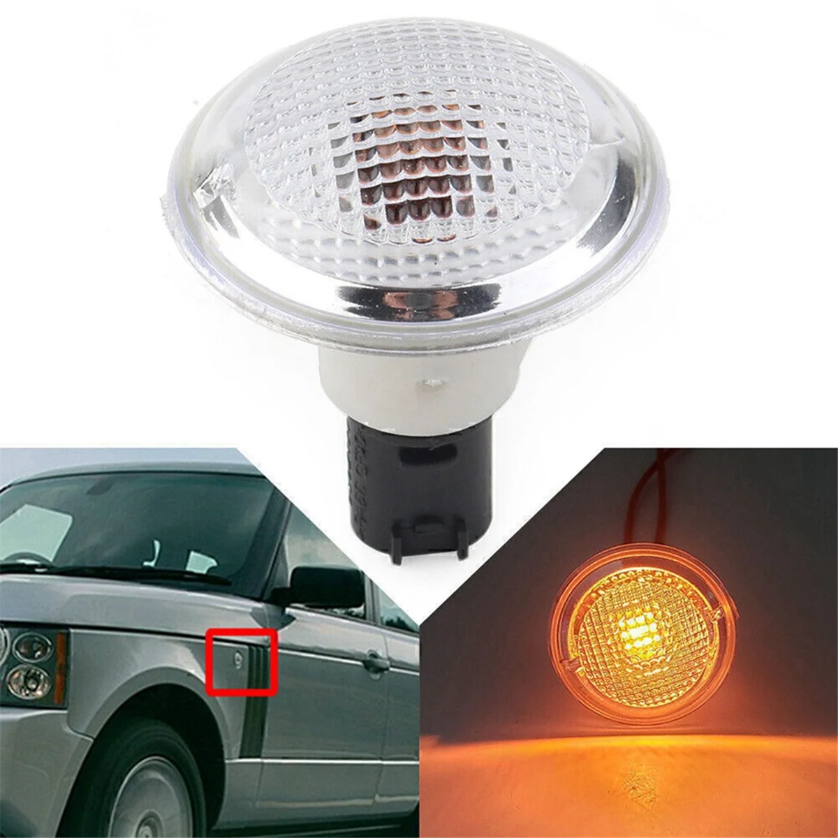 1 пара автомобильных габаритных ламп с боковым брызговиком яркая белая круглая