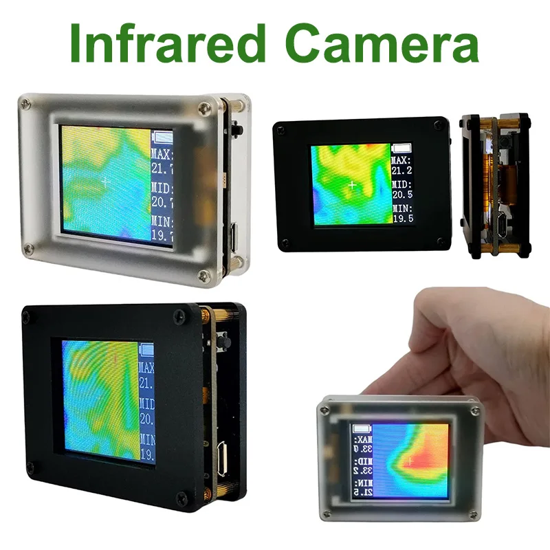 

AMG8833 Thermal Imaging Camera Handheld 1.8 Inch TFT Display Thermographic Camera 7M Farthest Detection for Checking Electronics