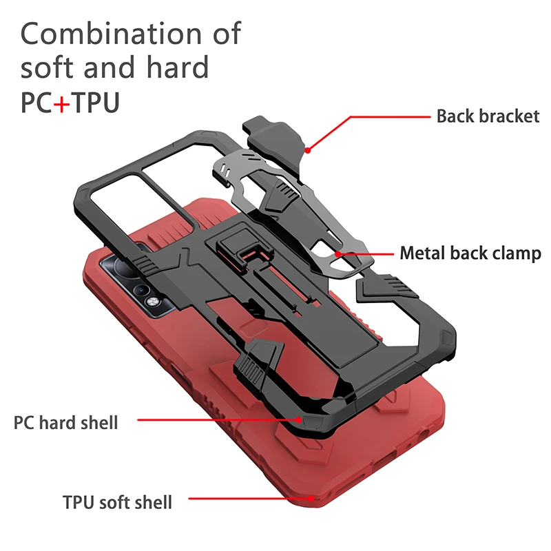 shockproof protective cover for lnfinix hot11s nfc 10s 9 11play back clip kickstand phone case for note7 lite 10 pro smart6 5 4 free global shipping