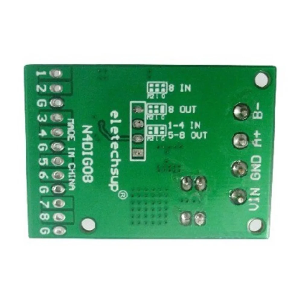 Фото Модуль управления вводом/выводом ABAN 8-канальный TTL/LVTTL CMOS RS485 IO с поддержкой Modbus RTU для ПЛК-реле (с пинами) №1