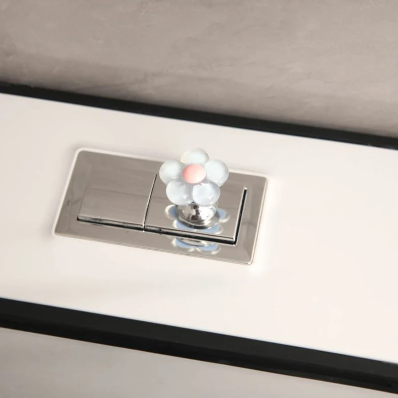 Самоклеящаяся Кнопка Для Унитаза Цветочной Формы Противоскользящий Чехол На