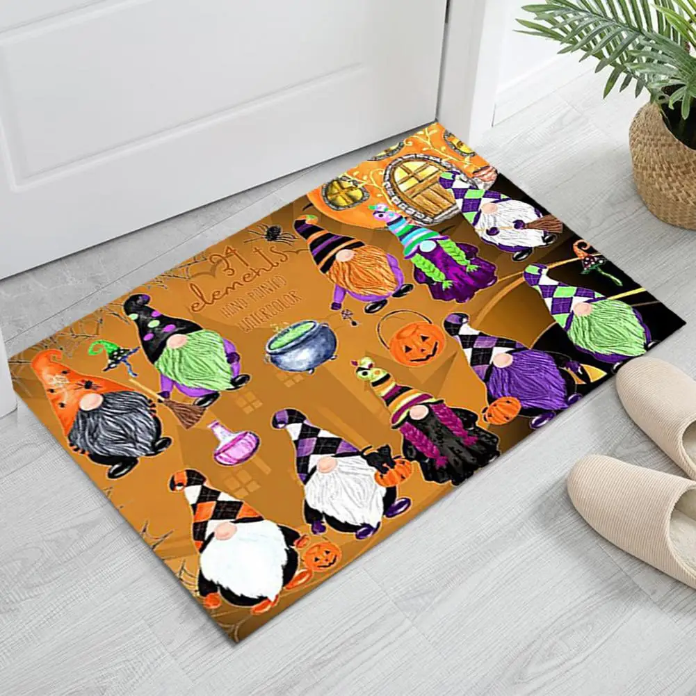 

Ground Mat Halloween Themed Non-slip Entryway Rug Durable Quick-drying Door Carpet Decoration for A Spooky