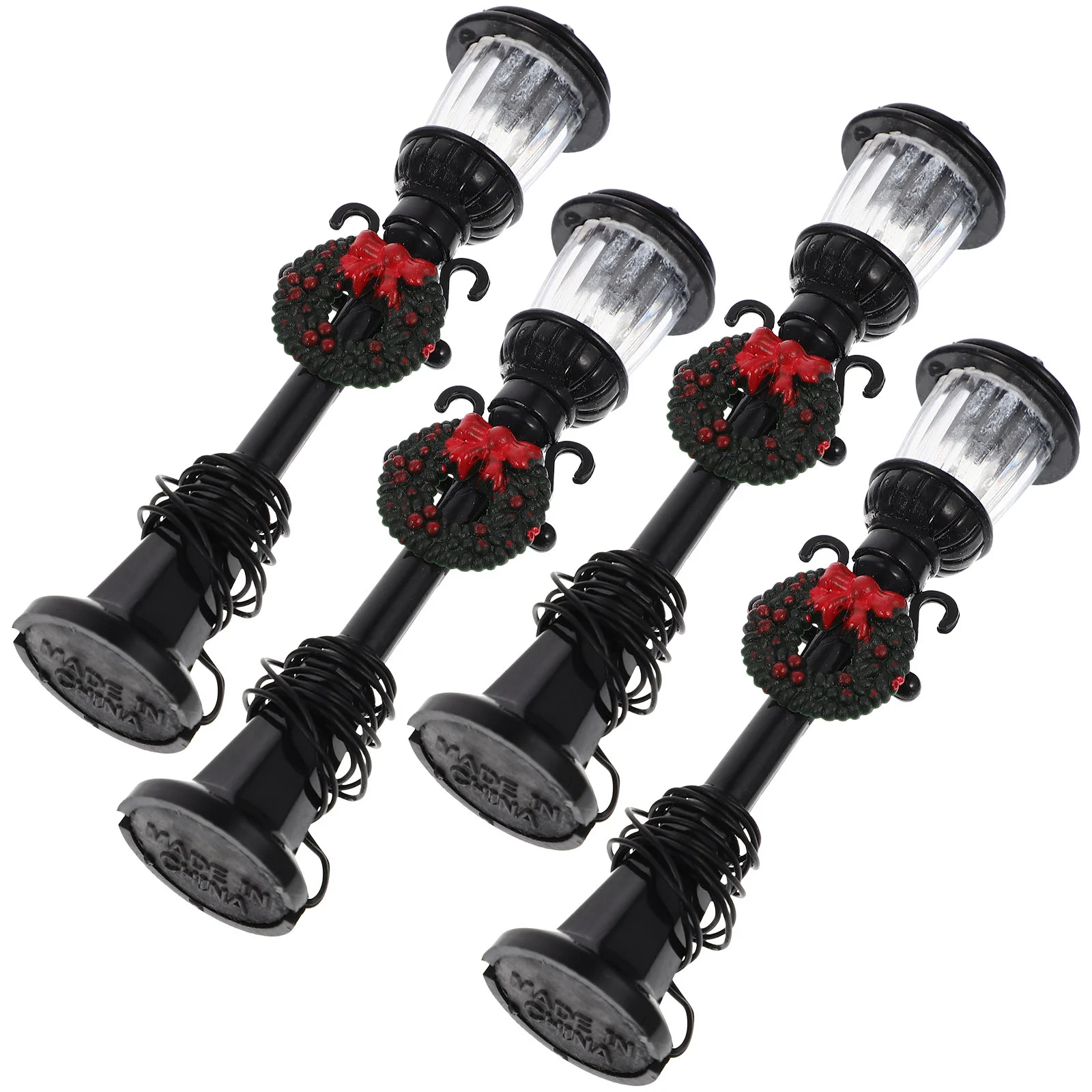 

Street Lamp Light Post Mini Christmaslights Miniature Train Landscape Model Lamps House Accessories Railway Micro Village