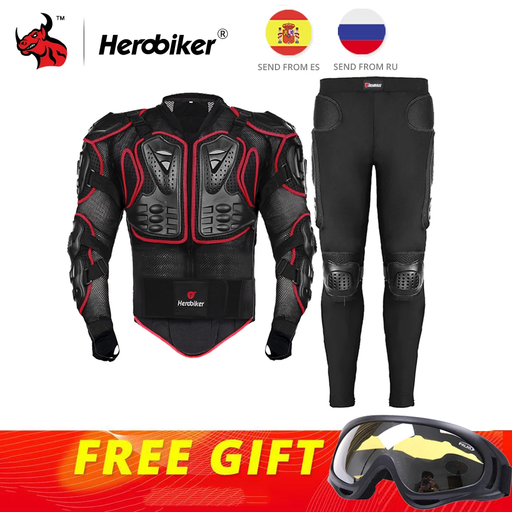 

HEROBIKER Motorcycle Jacket Men Body Armor Motorcycle Armor Moto Motocross Racing Jacket Riding Motorcycle S-5XL