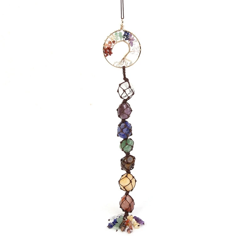 

7 чакр, Хрустальная подвеска, креативный свадебный сувенир для медитации, домашний декор, праздничный декор для церемонии