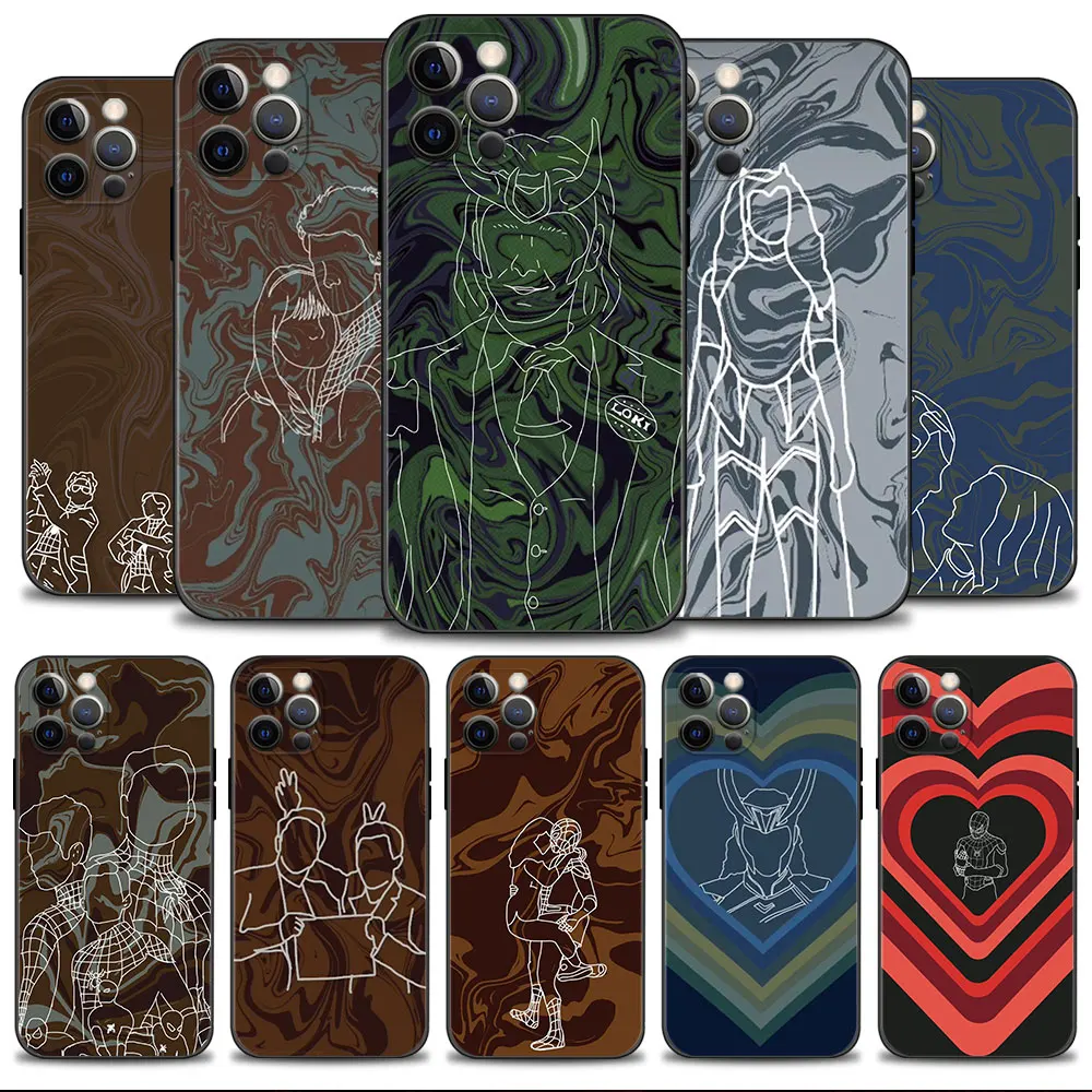 

Marvel Avenger Loki Marble Art Phone Case For Apple iPhone 14 14 13 12 11 Pro Max 13 12 Mini XR X 7 8 6 6S Plus Cover Capa Shell
