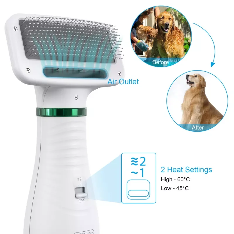 

IPettie 2 In 1Pet Special Blowing Comb Pet Supplies Pet Hair Dryer Dogs And Cats Cleaning And Hair Removal Pet Comb Pet Supplies