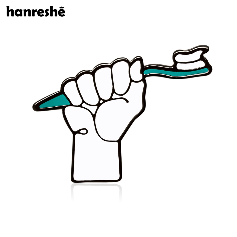 Зубная щетка Hanreshe эмалированная булавка для чистки зубов брошь ухода за полостью