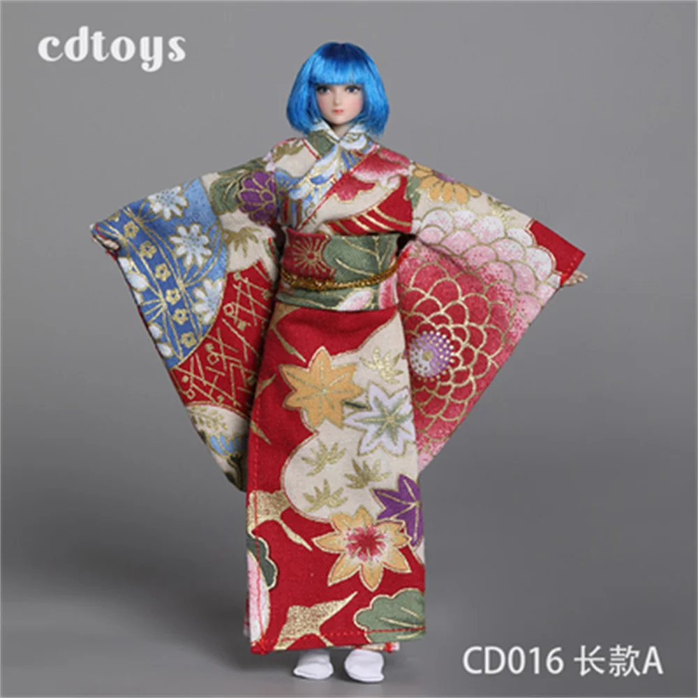 Cdtoys Cd016 1/12 женщина-солдат длинное короткое кимоно с принтом модель древней одежды