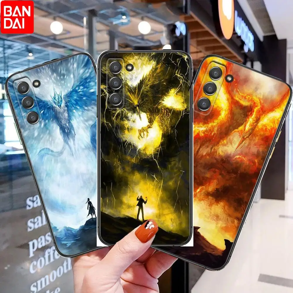 Чехол для телефона с изображением покемона 3 птиц SamSung Galaxy s6 s7 S8 S9 S10E S20 S21 S5 S30 Plus fe 5G